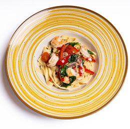 Tagliatelle z krewetkami